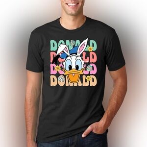 Funny Cartoon Duck Easter Bunny Ears T-Shirt – Cute Spring Graphic Tee